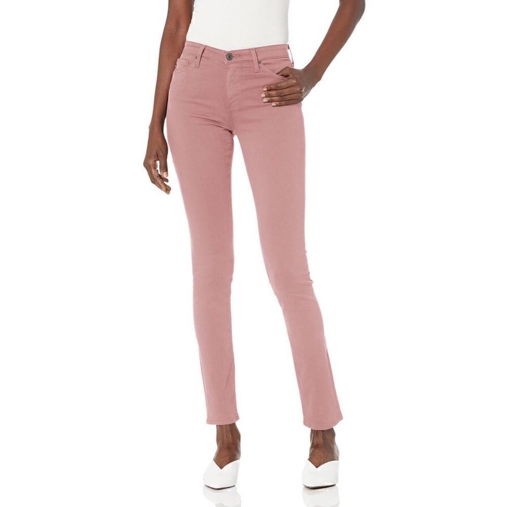 AG Adriano Goldschmied Prima Crop Cigarette Pink Denim Jeans 25